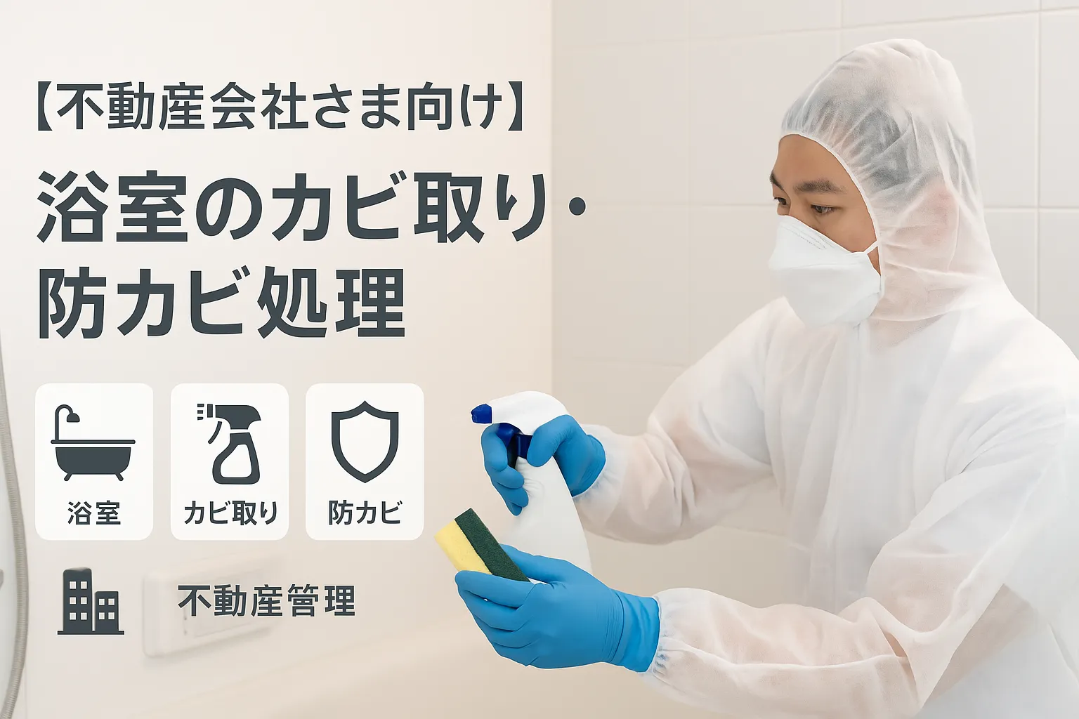 浴室のカビ取り・防カビ処理