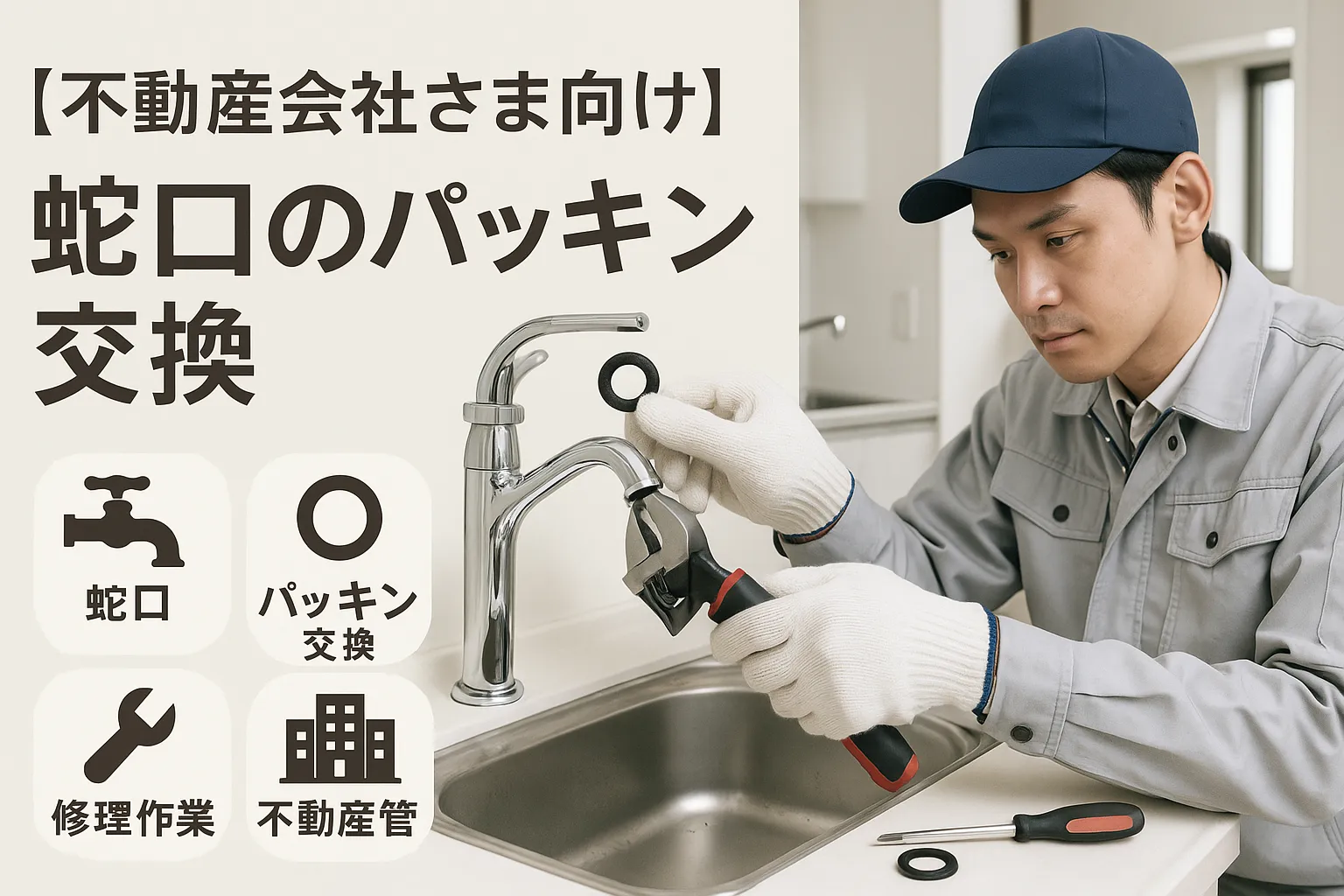 蛇口のパッキン交換