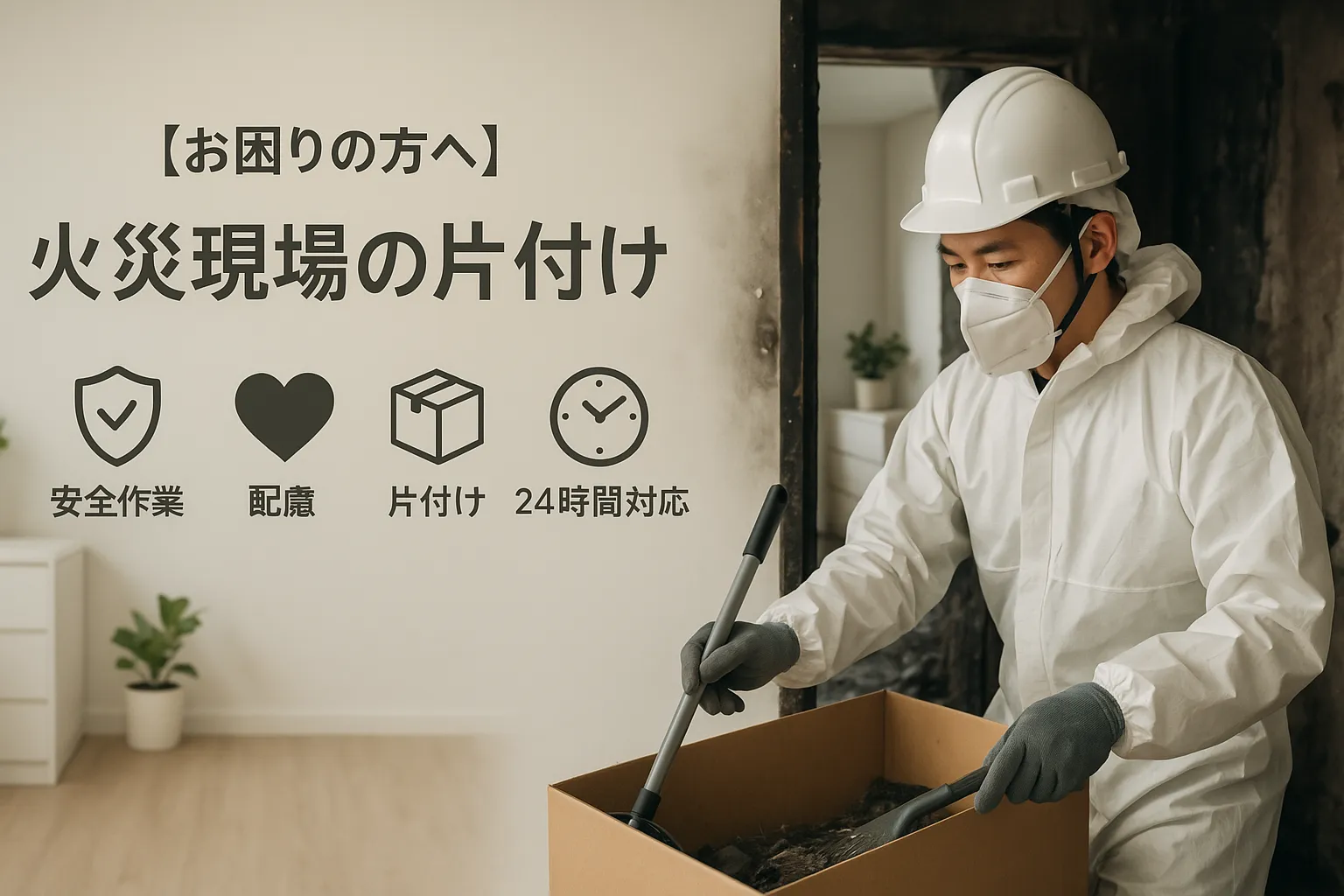 火災現場の片付け