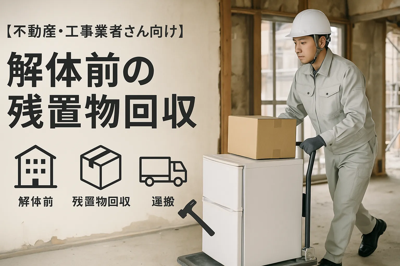 解体工事前の残置物回収