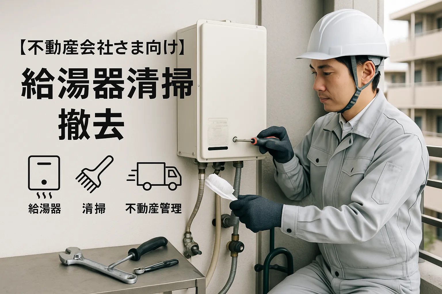 給湯器清掃・撤去